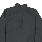 NIKE Mens Black Sports Logo Zip Jacket L Polyester Blend Plain Lightweight