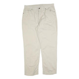 DICKIES Womens Cotton Blend Beige Relaxed Straight Trousers W36 L32 Workwear