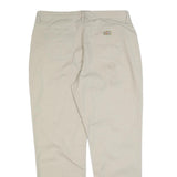 DICKIES Womens Cotton Blend Beige Relaxed Straight Trousers W36 L32 Workwear