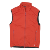 MAMMUT Womens Red Outdoor Jacket M Polyester Blend Zip Sleeveless