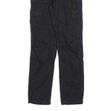 CARHARTT Womens Cotton Blend Black Relaxed Cargo Trousers W26 L32 Workwear