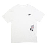 NEW BALANCE Mens White Logo Graphic T-Shirt S Short Sleeve Crew Neck