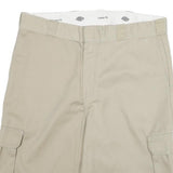 DICKIES Mens Shorts Beige Cargo Loose Fit 2XL W36 Cotton Blend Workwear