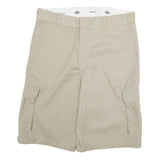 DICKIES Mens Shorts Beige Cargo Loose Fit 2XL W36 Cotton Blend Workwear