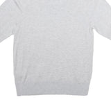 KATE SPADE Womens Light Grey Plain Wool Blend Pullover Crew Neck Jumper M