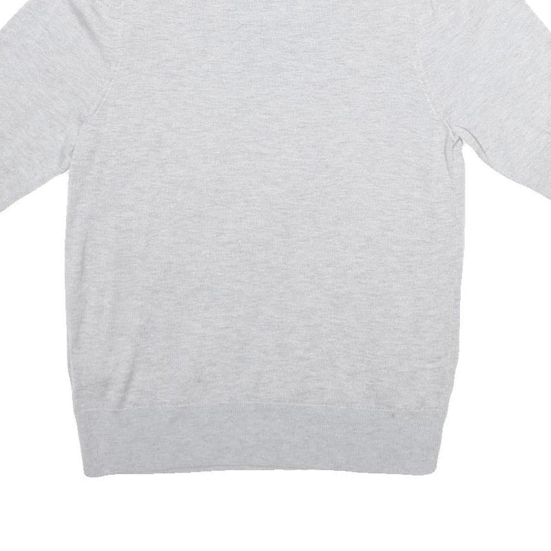 KATE SPADE Womens Light Grey Plain Wool Blend Pullover Crew Neck Jumper M