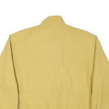 Mens Yellow Jacket L Polyester Blend Plain Casual Lightweight Zip Jacket