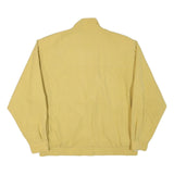 Mens Yellow Jacket L Polyester Blend Plain Casual Lightweight Zip Jacket