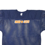 RUSSELL ATHLETIC Mens Blue Wild Cats Graphic T-Shirt XL Short Sleeve V-Neck