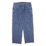 LEE Mens Denim Blue Loose Straight Cotton Blend W30 L27 Casual Workwear Jeans