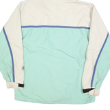 HELLY HANSEN Womens White & Mint Outdoor Jacket L Polyester Blend Zip Hooded