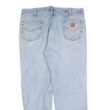 CARHARTT Mens Jeans Light Blue Relaxed Straight Denim Stone Wash W40 L32 Casual