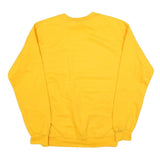 GILDAN Mens Yellow Crew Neck S Cotton Blend Plain Sweatshirt Casual Wear