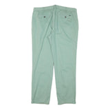 NAUTICA Mens Regular Fit Cotton Blend Green Zip Trousers W38 L31 Casual Wear