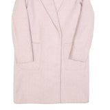 NEW LOOK Womens Cream Wool Feel Classic Jacket UK 6 Polyester Long Sleeve Button