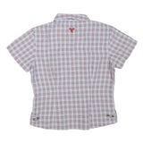JACK WOLFSKIN Womens Beige & Red Travel Check Shirt S Lightweight Summer Casual