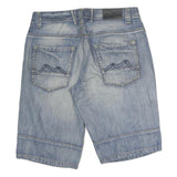 Mens Denim Blue Casual Shorts M W36 Cotton Relaxed Fit Stylish Pockets