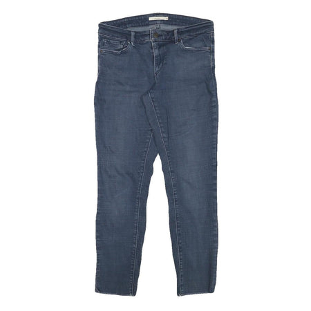 LEVI'S Womens Slim Blue Denim Jeans W29 L27 Cotton Blend Zip Casual Skinny