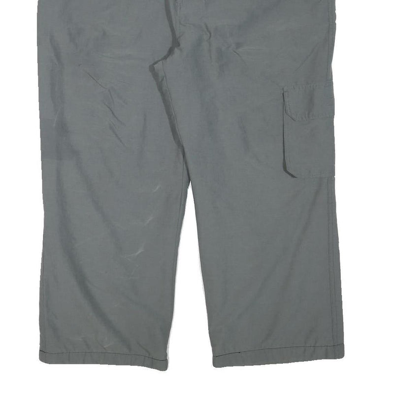 DISEGNA Mens Grey Polyester Blend Relaxed Straight Trousers W36 L25 Cargo