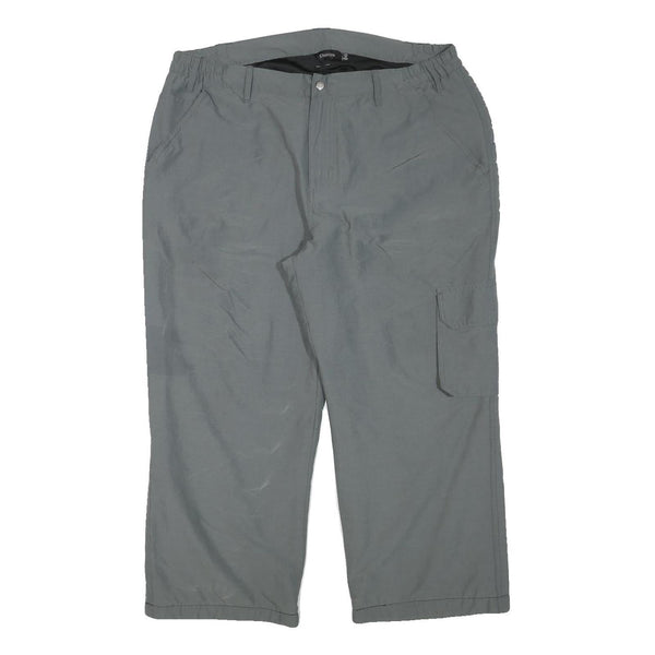 DISEGNA Mens Grey Polyester Blend Relaxed Straight Trousers W36 L25 Cargo