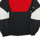 TRIMARK Mens Red Black White Colourblock Nylon Zip Jacket L Casual Lightweight