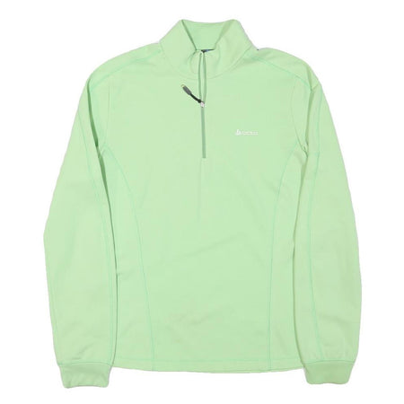 ODLO Womens Green 1/4 Zip Sweatshirt L Lightweight Performance Pullover