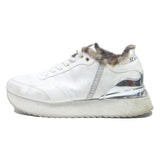 REPLAY Womens Chunky Trainers White Synthetic UK 6 Faux Fur Trim Casual Fashion