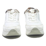 REPLAY Womens Chunky Trainers White Synthetic UK 6 Faux Fur Trim Casual Fashion