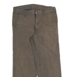 CARHARTT Mens Cotton Blend Brown Checked Regular Straight Trousers W31 L26