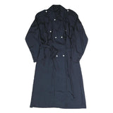 Womens Blue Coach Jacket S Polyester Blend Woven Plain Button Classic Fit Long