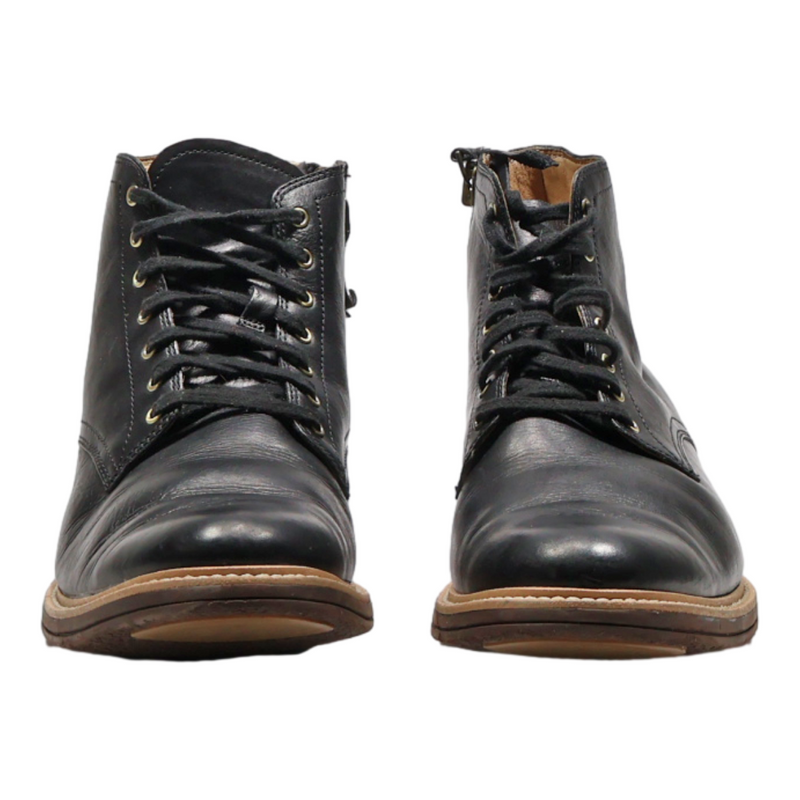 UGG Lace-Up Boots Black Leather Womens UK 7.5