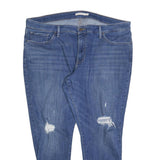 LEVI'S 310 Womens Slim Blue Denim Light W42 L28 Distressed Jeans Zip Closure