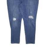LEVI'S 310 Womens Slim Blue Denim Light W42 L28 Distressed Jeans Zip Closure