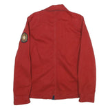 LAUREN RALPH LAUREN Womens Red & Navy Cotton Jacket L Woven Zip Closure