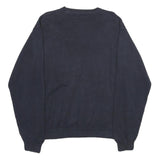 NAUTICA Mens Navy Blue Plain Cotton Crew Neck Basic Knit Jumper L Casual