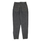 EXPLORER Womens Relaxed Black Denim Jeans Stone Wash W26 L29 Button Detail