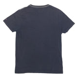 TOMMY HILFIGER Mens Blue Graphic T-Shirt L Short Sleeve Crew Neck Logo Print
