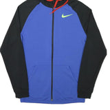 NIKE Mens Blue & Black Hoodie S S Full Zip Lightweight Sportswear