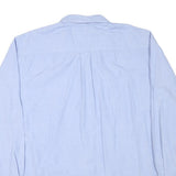 TOMMY HILFIGER Mens Blue Button-Down Shirt XL Cotton Blend Classic Fit Formal