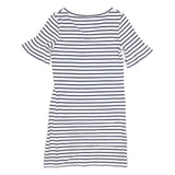 BODEN Womens White & Navy Stripe Day Jersey Short Sleeve Knee Length UK 8