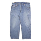 LEVI'S 505 Mens Jeans Blue Regular Straight Denim Medium W36 L25 Classic Zip