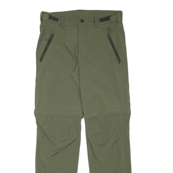 ROCKTRAIL Mens Polyester Blend Green Regular Fit Trousers W32 L31 Outdoor Zip