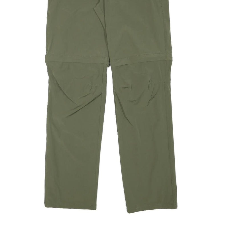 ROCKTRAIL Mens Polyester Blend Green Regular Fit Trousers W32 L31 Outdoor Zip