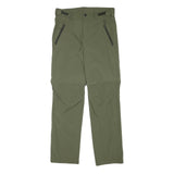 ROCKTRAIL Mens Polyester Blend Green Regular Fit Trousers W32 L31 Outdoor Zip