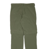 ROCKTRAIL Mens Polyester Blend Green Regular Fit Trousers W32 L31 Outdoor Zip