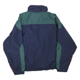 LA LOVING Mens Navy & Green Zip Jacket XL Polyester Blend Colourblock Casual