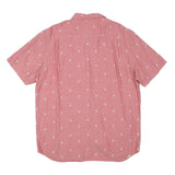 VANS Mens Pink Shirt XL Cotton Blend Casual Button Down Palm Trees Print
