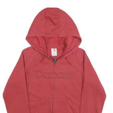 CARHARTT Womens Red Zip Hooded Hoodie XS Embroidered Logo Casual Sweatshirt