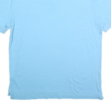 NAUTICA Mens Blue Short Sleeve Plain L Cotton Polo Shirt Casual Classic