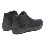 COMFINO Womens Chelsea Boots Black Leather UK 6 Comfort Casual Side Panel